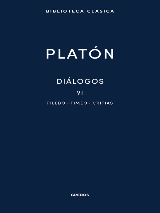 Title details for Diálogos VI by Platón - Available